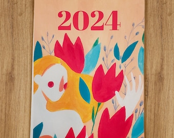 Illustrated calendar 2024