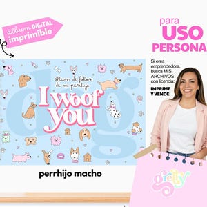 Para perro Álbum de recuerdos | Libro digital imprimible PDF | Diario mascotas | Scrapbook perrhijo | Descarga instantánea | mamá perruna