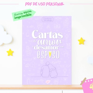Regalo del día de boda esposos | Cartas a mi esposo | Esposos| Diario esposo | Regalo Parejas | Matrimonio | Imprimible | Descargable | Pdf