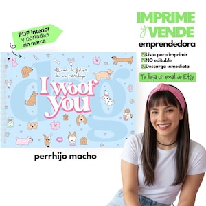 IMPRIME Y VENDE Álbum mamá perruna perrito | Libro digital imprimible PDF | Diario mascotas | Scrapbook | Descarga instantánea| no editable