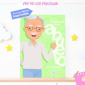 Diario de Abuelo | Regalo a mi abuelo | día del padre | Imprimible | Cumpleaños abuelo | abuelo quiero saber todo de ti |  Pdf | Descargable