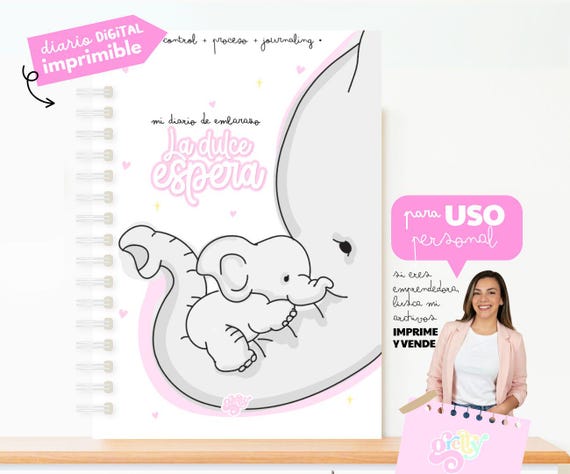Diario de Embarazo Agenda Prenatal | Regalo Babyshower | mamá Primeriza | Planner de embarazo | Álbum de recuerdos | Ecografías | imprimible