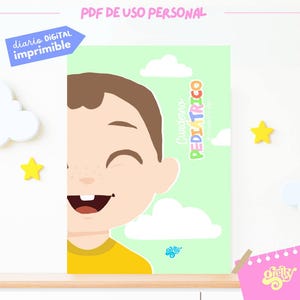 Agenda Pediátrica Niño Bebé | Control Pediátrico Niño | Cuaderno | Control Pediatra | Crecimiento | Pdf | Descargable | Imprimible | Digital