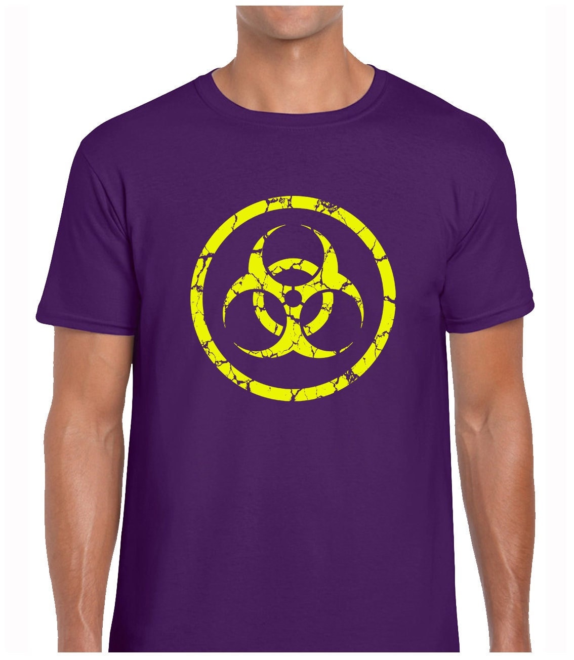 Biohazard Symbol Vintage Mens T Shirt Tee Science Geek Nerd