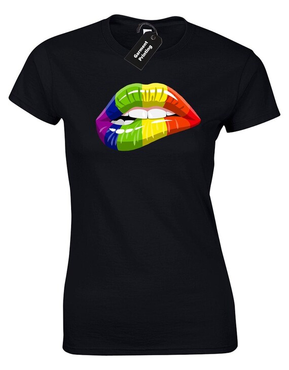 Funny Lgbt Shirt-Rainbow Color Pride Lips T-Shirt Funny Lgbt Shirt-Rainbow Color Pride Lips T-Shirt