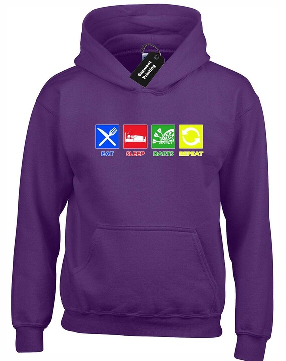 Eat Sleep Darts Hoody Hoodie Funny Darts Team Player Pdc Bdo Gift Present Idea Funny Hoody Gift Present Idea Christmas Etsy UK