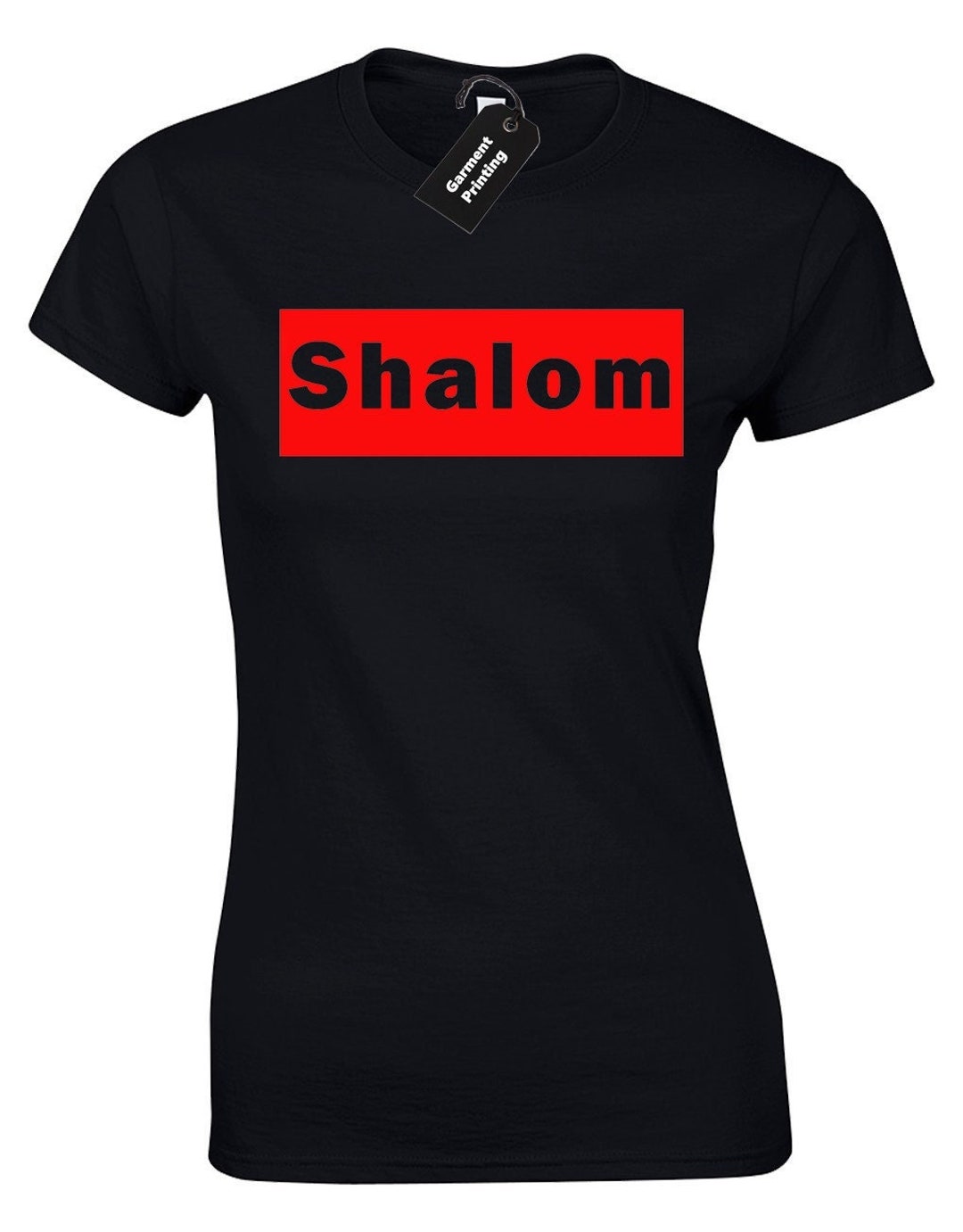 【SHALOM】 HAND-MADE TEE Shalom T-shirt, Jewish Women Shirt, Jewish Cute Shirt, Happy