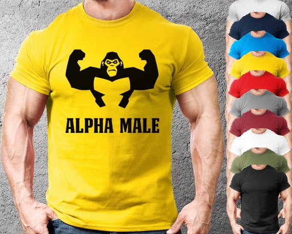 Alpha Male Gym T shirt Mens Gym Clothing Workout Training Bodybuilding Gym t Gym Fit Fitted Tee T shirt Weightlifting Etsy