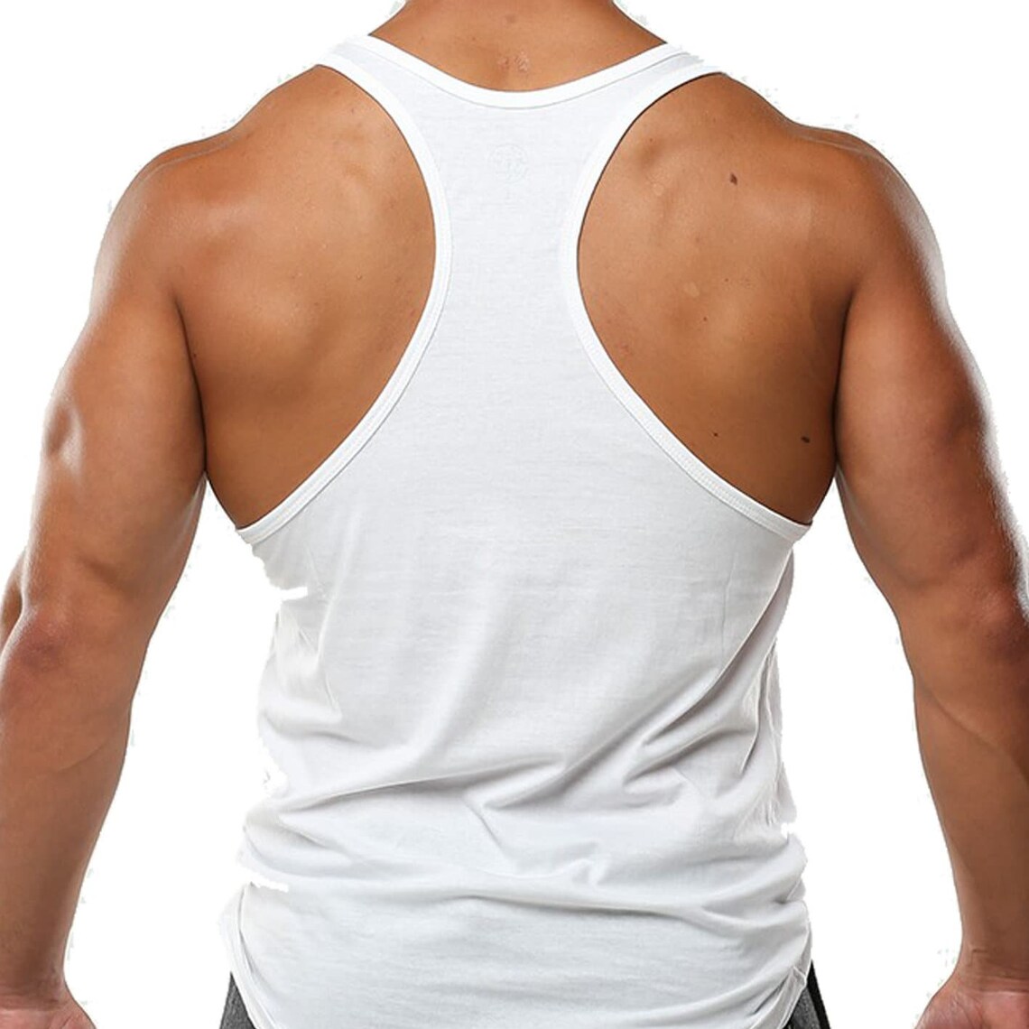 Plain Mens Gym Vest for Weight Training Muscle Fit Stringer Fitnessmens ...