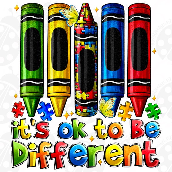 It's Oke To Be Different Autism Crayon Png, Autism Teacher Png, Autism Awareness, Puzzle Pieces Png, Autism Support Png, 2nd April Png