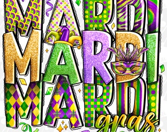 Mardi Gras Png Sublimation Design Download, Happy Mardi Gras png, Mardi Gras Carnival Png, Sublimate Designs Download