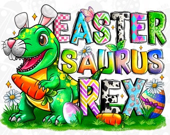 Easter Saurus Rex png sublimation design download, Happy Easter png, Saurus Rex png, Easter Dinosaur png, sublimate designs download