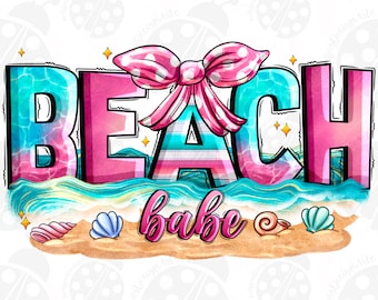 Beach Babe ontwerp png, sublimatieontwerp, zomerleven, golf png, strand png, zomer png, digitale download, strand babe png, zonsondergang, strandleven