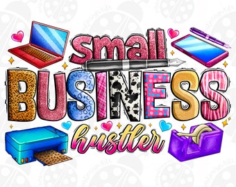 Baixe designs de sublimação em PNG para pequenos empresários, incluindo imagens de mulheres poderosas, pequenas empresas e mulheres de negócios.