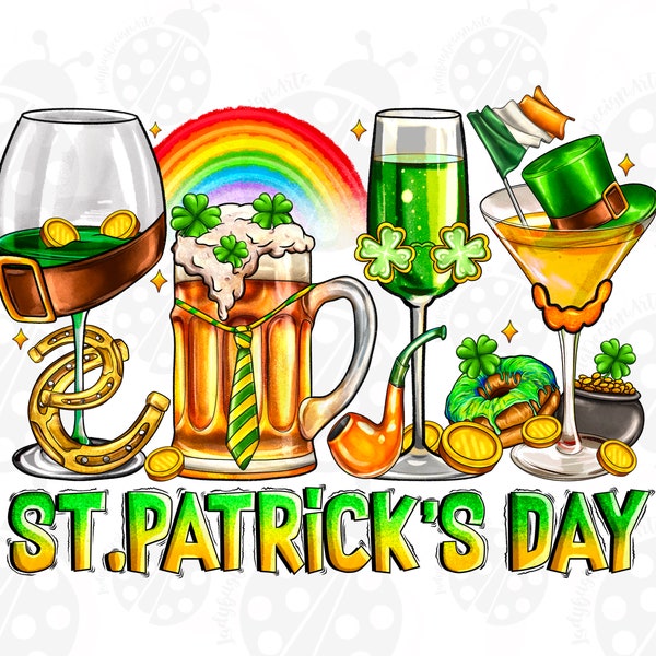 st patricks day wine glasses