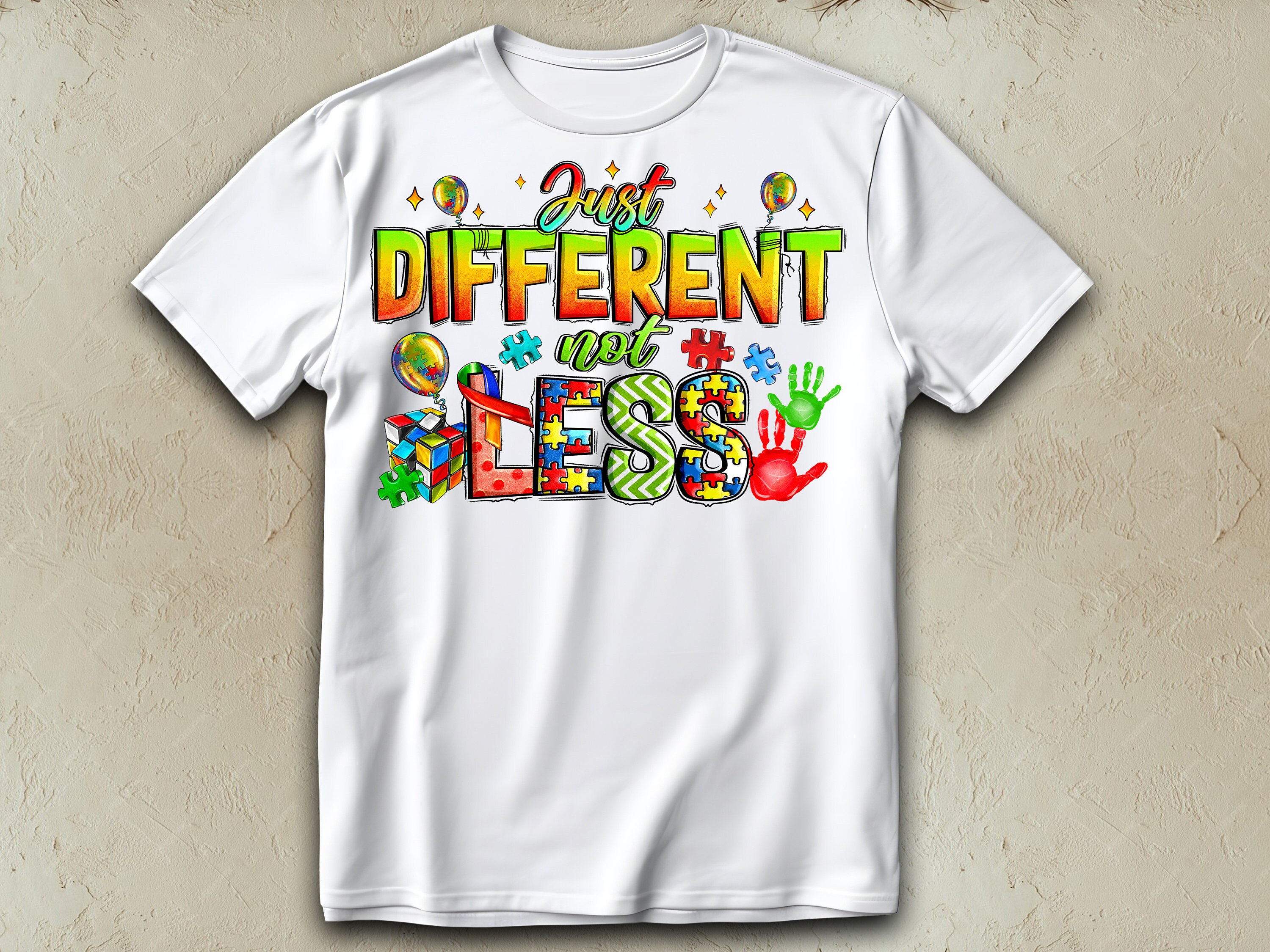 Just Different Not Less Png Sublimation Design Download, Autism Png ...