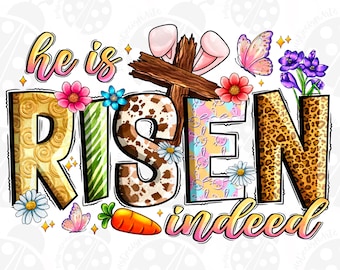He is Risen Indeed Png, Sublimation Design Download, Happy Easter Day Png, Easter Day Png, Cross Png, Christian Png, Sublimate Download