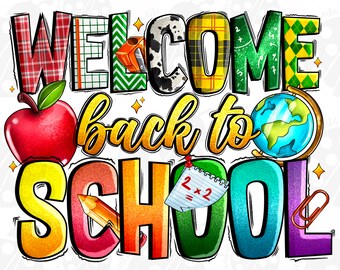 Welcome Back To School Png, Teacher Png, Retro 1st Day Of School Png, Back To School Shirt, First Day Of School, Digital Download