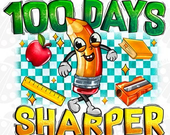100 Days Of School Png Sublimation Design Download, Happy 100 Days Png, School Vibes Png, Back To School Png, Sublimate Designs Download
