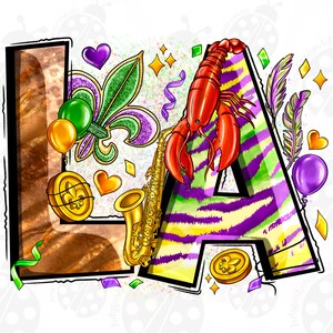 LA Louisiana Karneval Png Sublimationsdesign-Download, Karneval Png, Louisiana Png, Karneval Karneval Png, Sublimationsentwürfe herunterladen