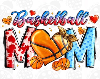 Maman de basket-ball téléchargement de conception de sublimation png, basket-ball png, sport png, jeu de basket-ball png, fête des mères png, sublimation de conceptions à télécharger