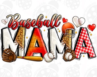 Baseball Mama, Baseball Clipart, transparente PNG-Datei für Sublimation, Baseball Mama Png, Baseball-Shirt-Design, Baseball Mama Png, Baseball