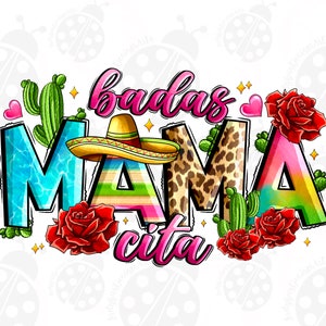 Badass mama cita png sublimation design download, cinco de mayo png, western mama png, Mexican roses png, sublimation design download