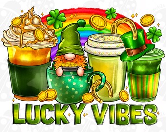 Lucky Vibes Gnome Png, Irish Gnome Png, St Patricks Day Gnomies Png, Gnome Png, St. Patrick's Day Png,Digital Downloa