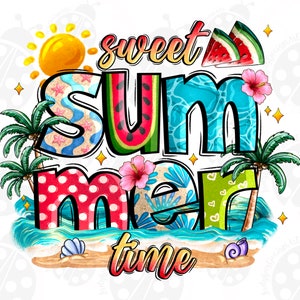 Sweet Summer Time png, Summer sublimation, Summer png, Retro png, Sublimation Design, Digital Download, Women’s summer sublimation file