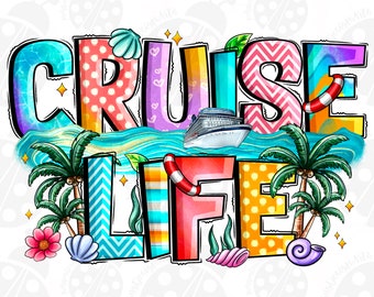 Cruise life png sublimation design download, hello summer png, vacances png, summer vibes png, western cruise png, sublimation designs à télécharger