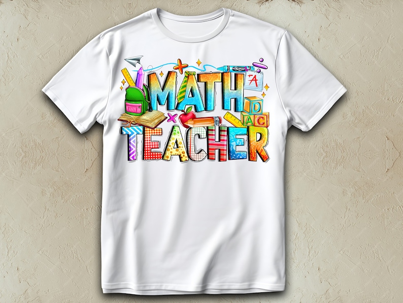 Math Teacher Png Sublimation Design Download, Teacher's Day Png ...