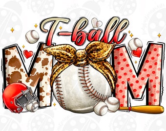 T-ball mom Baseball Png, Baseball Mom, Baseball Clipart, Transparent PNG file for sublimation, Baseball Mama Png, Baseball Shirt Design