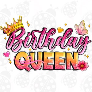 Birthday queen png sublimation design download, birthday party png, birthday png, birthday crown png, sublimate designs download