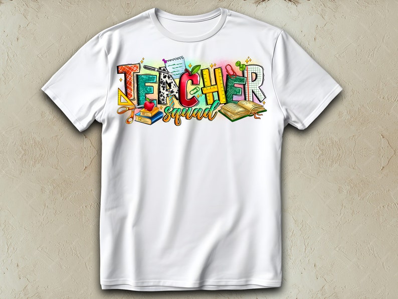Teacher Squad Png, Sublimation Design Download, Back to School Png ...
