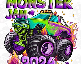 Monster Truck Png,Monster Jam 2024, Sublimation Design Kids Truck design Png, Extreme Vehicle  Png,Sublimation Design Download,