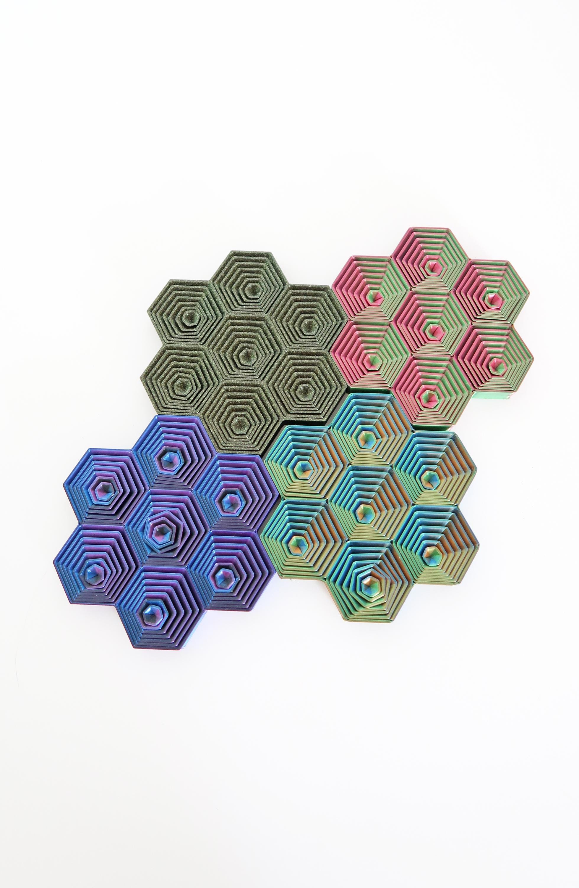 Spiral Fidget Hexagonal 13 Cm – Jouet Sensoriel Anti-Stress En 3D, Cube Fractal Pour Concentration Et Méditation