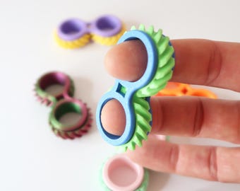 Fidget-Spielzeug mit doppelt gezahnten Rädern – 3D-gedrucktes sensorisches Spielzeug auf Rädern | Rollringe für Erwachsene und Kinder – Einzigartiges Geschenk