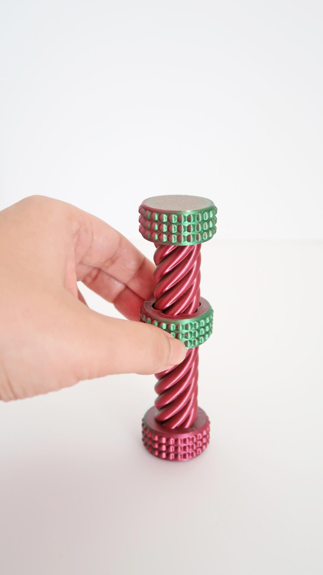 3D Printed Twisted Fidget Toy – Sensory Toy With Sliding Rings ...