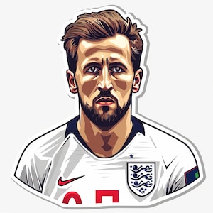 Harry Kane Euro 2024 Digital Sticker Bundle | England  Printable  Sticker | English National Team Fan Art | High-Quality Digital Download