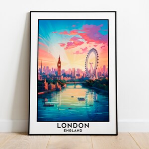 London Love: Gift this Cityscape Illustration, London Travel Print London Wall Art, Home Decor London Travel Poster Gift For London UK