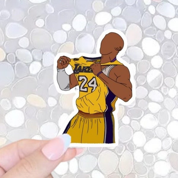 Free Shipping!- Kobe Bryant Sticker, Mamba Sticker for Waterbottle, Waterproof Vinyl Kobe Sticker, NBA Sticker