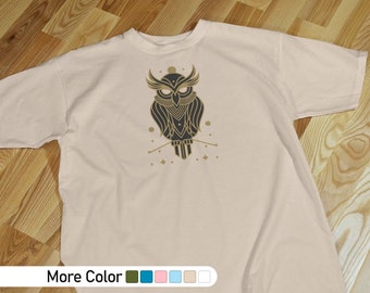 Geometric owl, Front print Unisex T-Shirt, Tattoo Shirt, Tattoo TShirt, Tattoo Graphic Tshirt, Funny Tattoo Shirt, Tattoo Tee