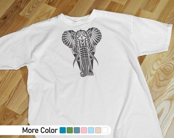 Estilo de tatuaje de elefante, camiseta unisex con estampado frontal, camisa de tatuaje, camiseta de tatuaje, camiseta gráfica de tatuaje, camisa de tatuaje divertida, camiseta de tatuaje