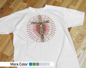 Crucifixión de Jesús, Camisa cristiana, Camiseta de Jesús, Camisa de cruz de fe, Regalo de fe, Camisa de Jesús, Camiseta vintage, Regalo de hombres cristianos