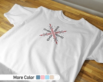 Símbolo de bastones mágicos, camiseta gráfica, camisa de tatuaje, ropa de tatuaje, camisa de calle, camisa inspirada en tatuajes, camiseta de tatuaje para hombres