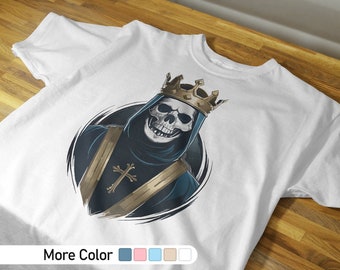 Camisa rey segador, camisa de calavera, camisa de parca, camisa de calavera rey, camisa cruzada, camisa cristiana, camisa cruzada cristiana, camisa de fe