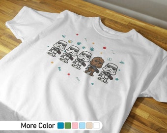 Chibi Trooper Parade, Front print, Star Wars Shirt, Retro Star Wars A New Hope Faded, Disneyworld Shirts, Disney Family Shirts