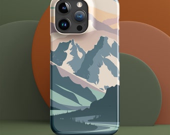 Elegante funda para iPhone con estampado minimalista de Mountain View, iphone 15 14 13