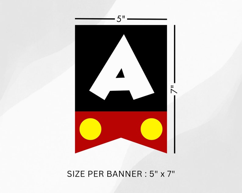 Puede incluir: Una pancarta negra, roja y blanca con la letra "A" en blanco. La pancarta mide 12,7 cm de ancho y 17,8 cm de alto. La parte inferior de la pancarta es roja con dos c&iacute;rculos amarillos.