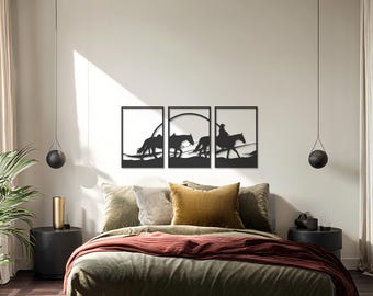 Rustic Cowboy and Horse Wall Art, Metal Silhouette Artwork, Western Wall Decor, Cowboy Theme, Country Living, Gift for Cowboy Lover